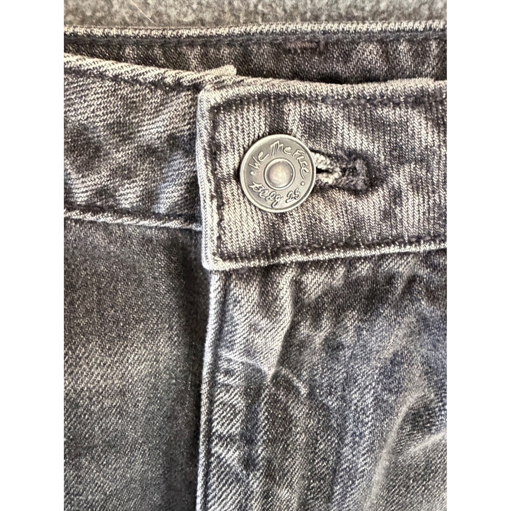 Free People Maverick Denim Skirt Womens 26 Black NEW Frayed Hem Mini OB1006435‎ - Picture 10 of 10